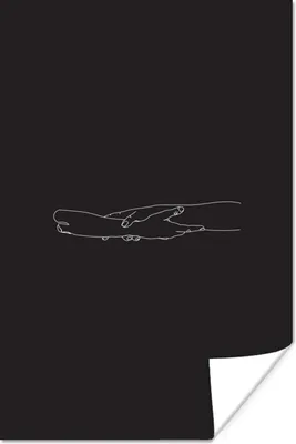 Produktbild von MuchoWow® Poster Hand - Arm - Linienkunst 80x120 cm - Papierdruck