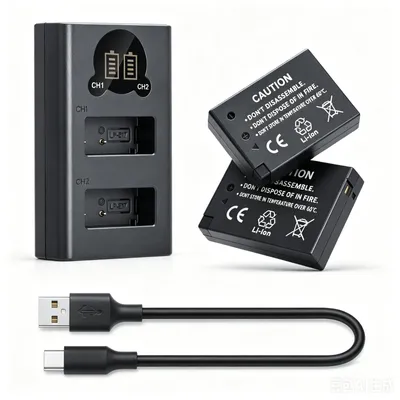 Immagine prodotto di Batteria LP-E17 da 1500mAh con caricabatterie, compatibile con Canon EOS RP, EOS R10, EOS R8, EOS R50, Rebel T8i, T7i, T6i, SL2, SL3, EOS 77D, EOS 750D, Powershot V1