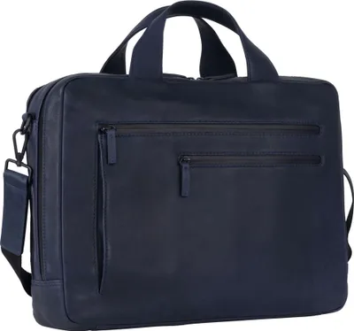 Image de LEONHARD HEYDEN mallette sac d'ordinateur portable pour ordinateur portable Den Haag Briefbag 2 Compartment Blue bleu