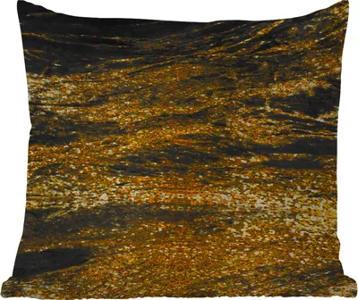 Produktbild von MuchoWow® Outdoor Kissen - Marmor - Gold - Schwarz - Glitter - 60x60 cm - Wetterfest - Lounge Kissen - Dekoration - Schlaf Kissen