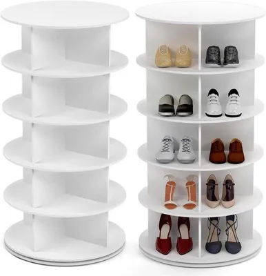 Produktbild von Drehbarer Schuhständer 5 Ebenen weiß