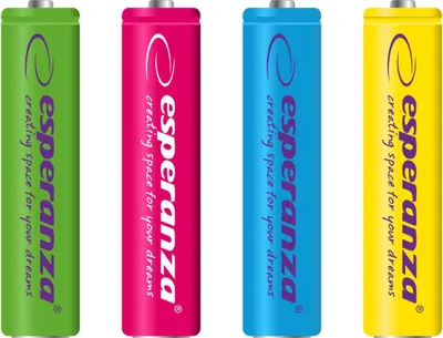Produktbild von Esperanza Wiederaufladbare Batterien Ni-Mh Aaa 1000Mah 4St. Mischung aus Farben