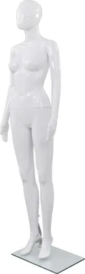 Immagine prodotto di Vidaxl Estalage Puppe weiblich mit Glasfuß 175 cm glänzend Weiß