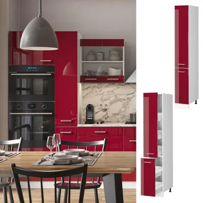 Zdjęcie produktu dla Szafka aptekarska Vicco R-Line Czerwony połysk 30 cm, Model 37808