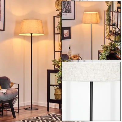 Produktbild von Schiavonea Stehlampe aus Metall/Stoff in Schwarz/Beige