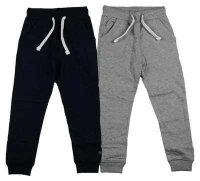 Immagine prodotto di MINYMO Pantaloni sportivi basic per ragazzi, confezione da 2, colore blu scuro, taglia 98 EU