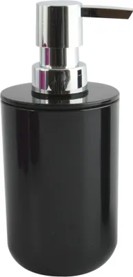 Zdjęcie produktu dla MSV Dozownik mydła w płynie "Inagua", pojemność 7 x 7 x 16 cm - Czarny