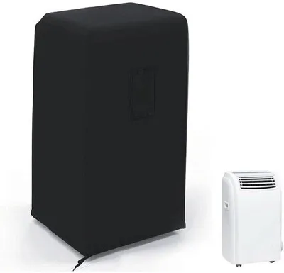 Image de Housse de protection pour climatiseur portable - Couverture pour climatiseurs mobiles - Étanche et anti-poussière - Housse de rangement avec poche - 65 x 50 x 00 cm - Noir