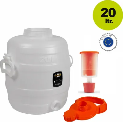 Produktbild von Speidel Getränkefass Kunststofffass Gärfass Weinfass Rund 20 Liter incl. Gärspund