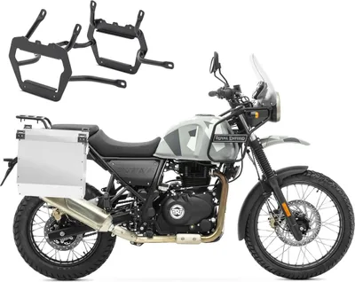 Immagine prodotto di Set valigia in alluminio + portavaligie adatto per Royal Enfield Himalayan 410 1