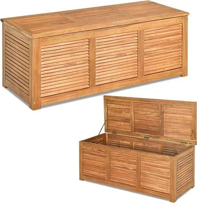 Image de Banc de jardin en bois avec mobilier de jardin et de balcon - 120 x 45 x 45 cm, pour l'extérieur et la terrasse