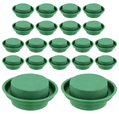 Productafbeelding van Set van 20 Ronde Bloemschuim Steekmassa 8 cm voor Bloemstukken