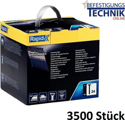 Produktbild von Rapid No.34 BB framing nails 50mm 3500pcs