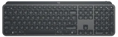 Zdjęcie produktu dla Logitech Master MX Keys S, Bezprzewodowy, Bluetooth, Przełącznik nożycowy, QWERTY, LED, Grafitowy