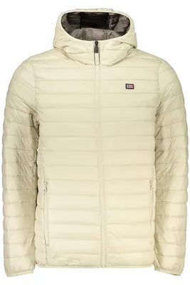 Produktbild von Beige Herrenjacke mit Kapuze und Taschen – Eleganter Look für Herren