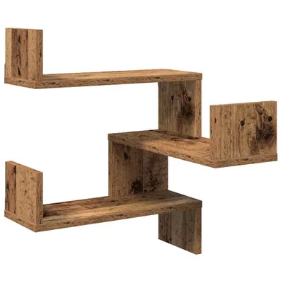 Produktbild von vidaXL Wand-Eckregal Altholz-Optik 40x40x49,5 cm Holzwerkstoff