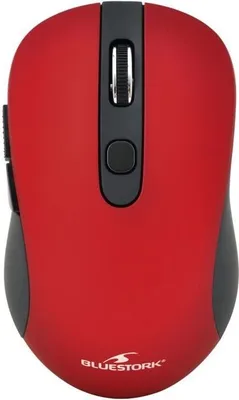 Image de Souris sans fil BLUESTORK OFFICE 60, PC/MAC, 6 boutons, Rouge