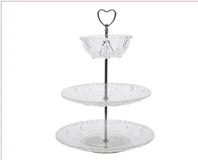 Produktbild von Etagere Glas Tortenplatte Servierplatte Ø25 H37,5 cm