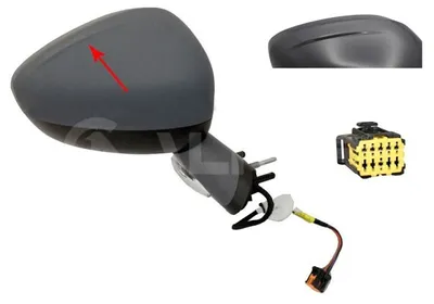 Produktbild von ALKAR 6132863 Außenspiegel Seitenspiegel Rechts für CITROËN DS4 Beheizt Konvex Grundiert Teilgrundiert Elektrisch