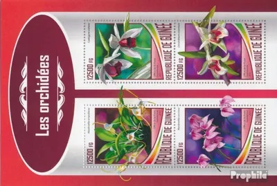 Produktbild von Briefmarken Guinea 2017 Mi 12655-12658 Kleinbogen (kompl. Ausgabe) postfrisch Orchideen