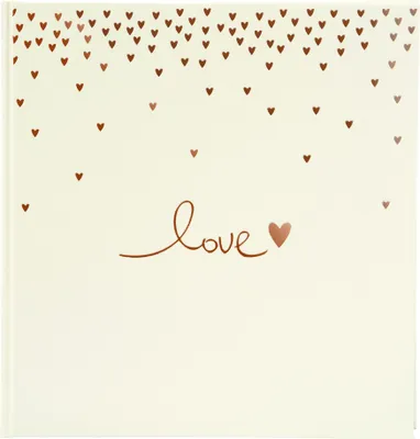 Produktbild von Goldbuch Raining Hearts Pfirsich 30x31 60 weiße S. Hochzeit 08015