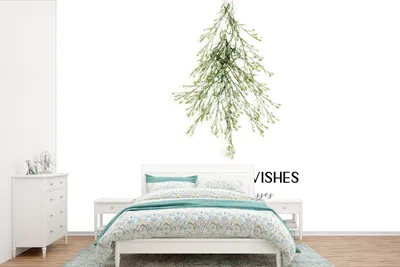 Produktbild von MuchoWow® Fototapete für Wohnzimmer oder Schlafzimmer Wandtapete Vinyl Motivtapete Weihnachten - Weihnachtsbaum - Zitat - 525x350 cm - Das Hintergrundbild