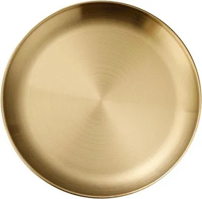 Produktbild von Stahlgoldene Camping- und Hausteller für 4 Personen