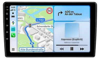 Obrázok produktu pre 9-palcové autorádio s Androidom, 4+64 GB, s podporou CarPlay a Android Auto, DSP pre VW Golf 4, Jetta MK4, Classics, GPS navigácia, 2-DIN, Bluetooth, Wi-Fi