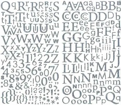 Image de Autocollants argentés scintillants - Alphabet