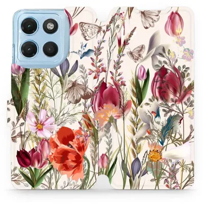 Produktbild von Handyhülle mit klappe für Motorola Moto G17, Mobiwear Book, Blumenstrauß