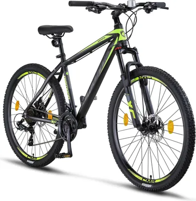 Produktbild von Aluminiowa rama roweru górskiego Licorne Bike Diamond Premium Shimano, kolor:czarny-limonka, rozmiar:27,5