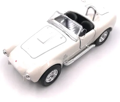Produktbild von Onwomania Shelby Cobra Modellauto Cabrio Sportwagen Oldtimer Auto Weiß Mst. 1:34