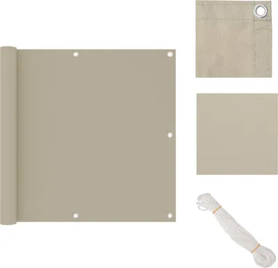 Obrázok produktu pre vidaXL Balkónová zástena na súkromie Béžová 90x500 cm Oxford tkanina - Slnečníky a tienidlá