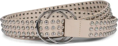 Produktbild von styleBREAKER Damen PolyurethanTaillengürtel Kugelnieten Ring, Beige