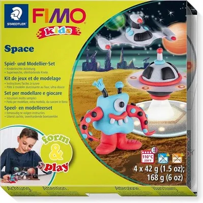 Produktbild von Famanu Knetset Raummonster - Superweiche Modellierknete für Kinder