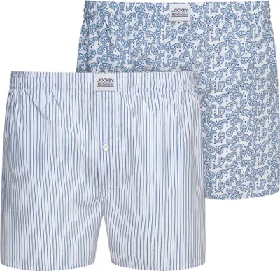 Produktbild von Jockey Herren Web-Boxershorts, 2er-Pack – Everyday Woven Boxer, Eingriff, Baumwolle Weiß XL