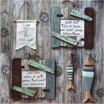 Produktbild von ARTland Wandbild Alu für Innen & Outdoor Du ich und der See Größe: 50x50 cm