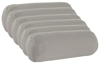Obrázok produktu pre vidaXL Vankúšový poťah, 6 kusov, HEERLEN, sivý, priemer 15 x 40 cm, polyester