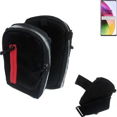 Produktbild von K-S-Trade Outdoor Gürteltasche Holster Umhängetasche kompatibel mit OnePlus 8 schwarz Handy Tasche Case travelbag Schutz Hülle Handy Hülle