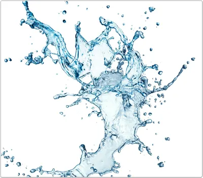 Produktbild von Spritzschutz Herdabdeckplatte Schneidebrett aus Glas Wassersplash hell 1-Teilig (60x52cm)