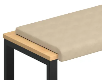 Image de vidaXL Coussin de banquette en microfibre, couleur crème, profondeur 35 cm