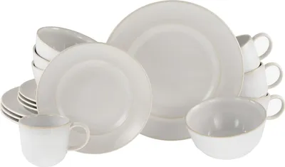Obrázok produktu pre CreaTable, 23669, Antique Offwhite, Kombiservice 16-tlg, Steinzeug