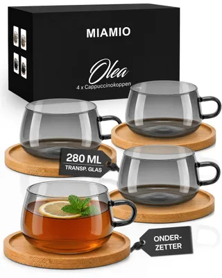 Image de Verres à thé - 280 ml - Verre borosilicaté - 4 pièces - Gris