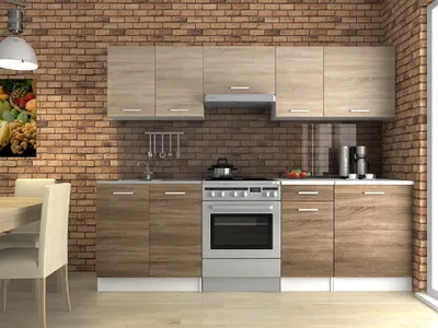 Obrázek produktu pro Kuchyňská linka LUIZA 240x180 - Sonoma + tobacco