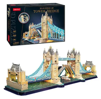Produktbild von CubicFun Cubic Fun 3d Puzzel Tower Bridge LED, 222 Stück(e), Gebäude, 10 Jahr(e)