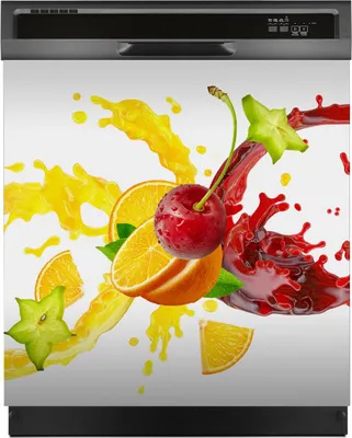 Produktbild von Magnete Dekorative 60x60 cm Küche Magnetmatte Spülmaschine - Splash Früchte Spritz