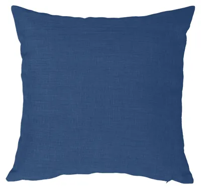 Produktbild von Kissenbezug 50x50 cm blau Struktur Leinenoptik Kissenhülle für Dekokissen