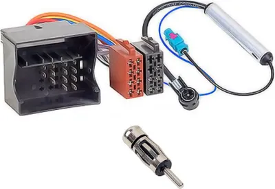 Produktbild von Audioproject A426 - Autoradio Radioadapter Set Quadlock auf ISO + Antennenadapter Fakra auf ISO + DIN - ISO kompatibel mit Opel Agila Corsa Astra ab 2003 Phantomeinspeisung Auto-Radio Adapter-Kabel Stecker