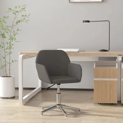 Obrázok produktu pre vidaXL Kancelárska stolička Swivel Dark Grey Fabric