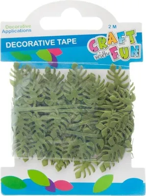 Obrázek produktu pro Dekorační stuha listy 3,5 cm 2m